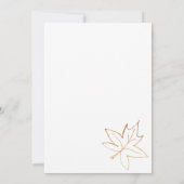 Save The Date Mariage de automne de bord feuille d'érable Enregi (Dos)