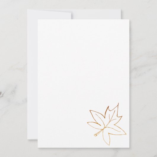 Save The Date Mariage de automne de bord feuille d'érable Enregi (Dos)