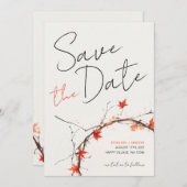 Save The Date Mariage de automne Delicate Enregistrer la date (Devant / Derrière)
