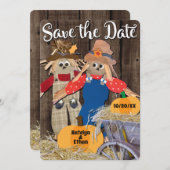 Save The Date Mariage de automne des écussons d'automne (Devant / Derrière)
