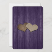 Save The Date Mariage de automne en bois rustique violet Mason J (Dos)