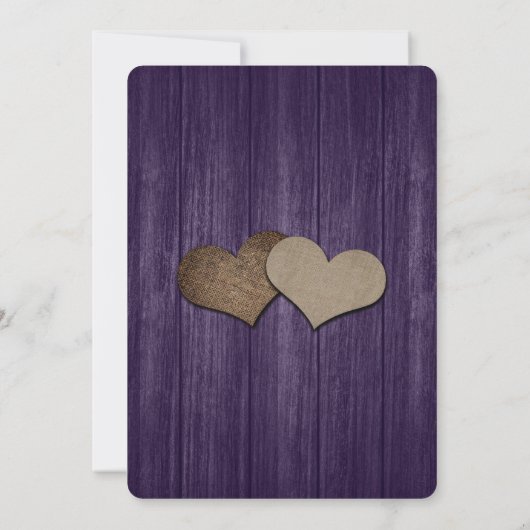 Save The Date Mariage de automne en bois rustique violet Mason J (Dos)