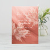 Save The Date mariage de automne feuille de terre cuite (Debout devant)