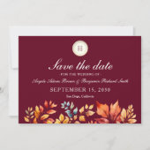 Save The Date Mariage de automne photo (Devant)
