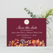 Save The Date Mariage de automne photo (Debout devant)