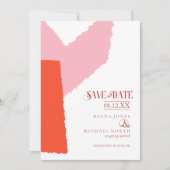 Save The Date Mariage de blocs de couleurs - ID été 740 (Devant)