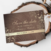Save The Date Mariage de bois de fleurs de automne rustique