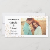 Save The Date Mariage de bord feuille d'érable Enregistrer la da (Devant)