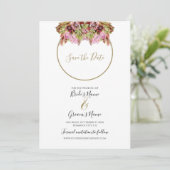Save The Date Mariage de bouquet de fleurs sauvages rustiques (Debout devant)