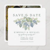 Save The Date Mariage de bouquet Succulent Photo Enregistrer la  (Devant / Derrière)