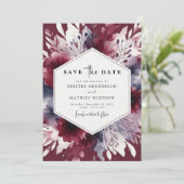 Save The Date Mariage de Bourgogne raffiné (Debout devant)