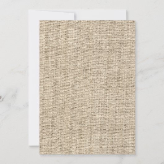 Save The Date Mariage de Burlap de fleurs de tournesol (Dos)