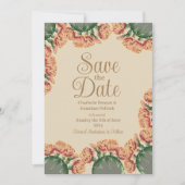 Save The Date Mariage de cactus à fleur de poires (Devant)