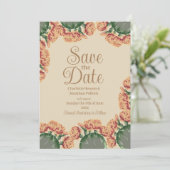 Save The Date Mariage de cactus à fleur de poires (Debout devant)