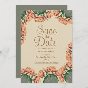 Save The Date Mariage de cactus à fleur de poires