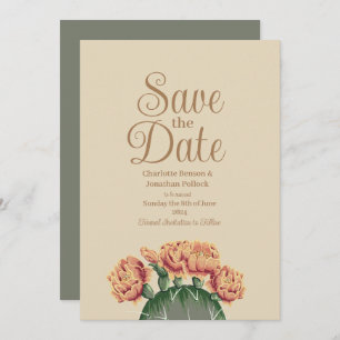 Save The Date Mariage de cactus à fleur de poires
