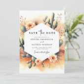 Save The Date Mariage de cactus aquarelle modifiable (Debout devant)