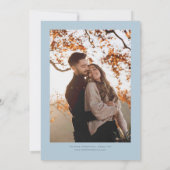 Save The Date Mariage de cadre bleu brillant (Dos)