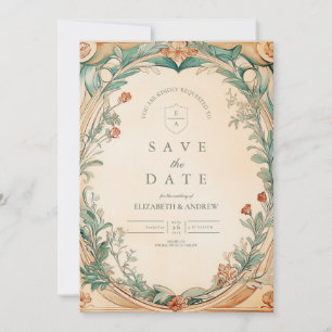 Save The Date Mariage de cadre botanique chaud