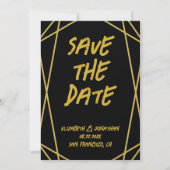 Save The Date Mariage de cadre géométrique (Devant)