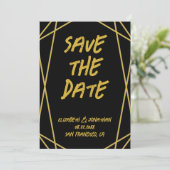 Save The Date Mariage de cadre géométrique (Debout devant)