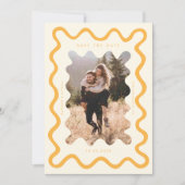 Save The Date Mariage de cadre ondulé jaune (Devant)