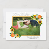 Save The Date Mariage de cadre or floral (Devant)