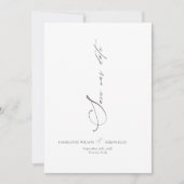 Save The Date Mariage de calligraphie moderne Dainty (Devant)