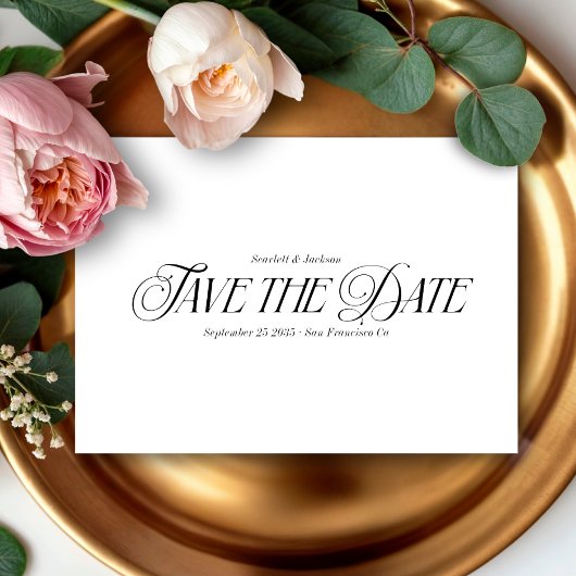 Save The Date Mariage de calligraphie moderne et élégant