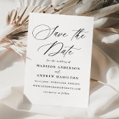 Save The Date Mariage de calligraphie noire moderne