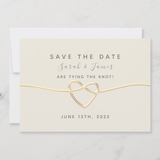 Save The Date Mariage de calligraphie or (Devant)