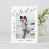 Save The Date Mariage de calligraphie tout simplement élégant Ph (Debout devant)