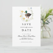 Save The Date Mariage de canard colvert de fleur sauvage (Debout devant)