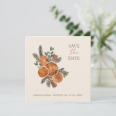 Save The Date Mariage de cannelle d'agrumes séchés d'hiver (Debout devant)
