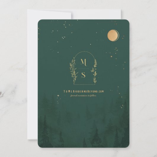 Save The Date Mariage de cascade de forêt rustique | Enregistrer (Dos)