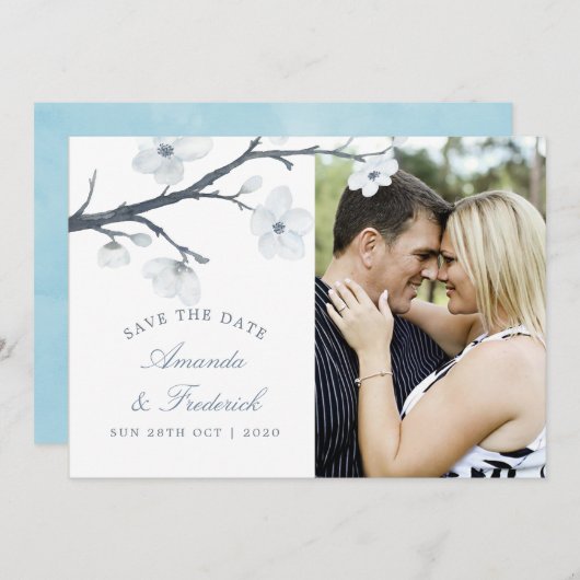 Save The Date Mariage de cerisiers en fleurs Enregistrer la date (Devant / Derrière)