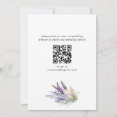 Save The Date Mariage de champ Aquarelle violet Lavande Fleurs (Dos)