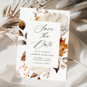 Save The Date Mariage de charpente florale d'automne rustique