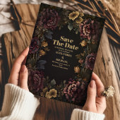 Save The Date Mariage de charpente florale gothique victorien