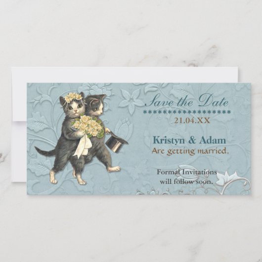 Save The Date Mariage de chats Posh Enregistrer la date (Devant)