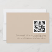 Save The Date Mariage de code QR Boho Pampas Grass Overlay (Dos)