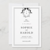 Save The Date Mariage de code QR Coquette Crest (Devant)