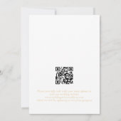 Save The Date Mariage de code QR de script Gold moderne (Dos)