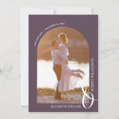 Save The Date Mariage de code QR violet photo (Devant)