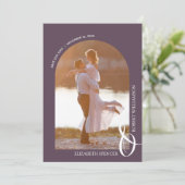 Save The Date Mariage de code QR violet photo (Debout devant)