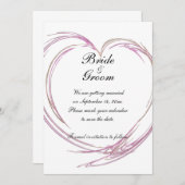 Save The Date Mariage de coeur rose Abstrait Enregistrer la date (Devant / Derrière)