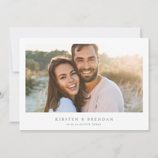 Save The Date mariage de collage photo simple (Devant)