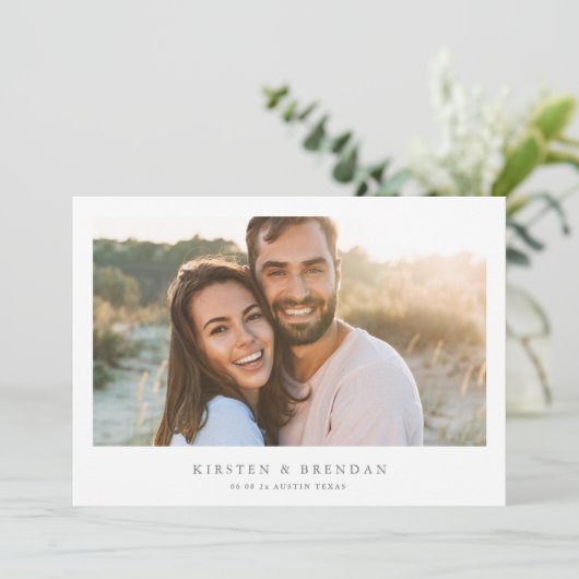 Save The Date mariage de collage photo simple (Debout devant)