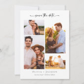 Save The Date Mariage de collection multi-photos moderne (Devant)