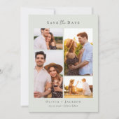 Save The Date Mariage de collection multi-photos moderne (Devant)